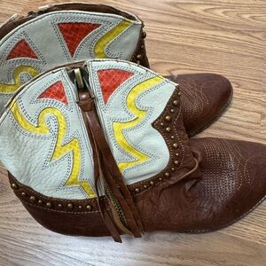 Sam Edelman fringe booties. Size 10 women’s